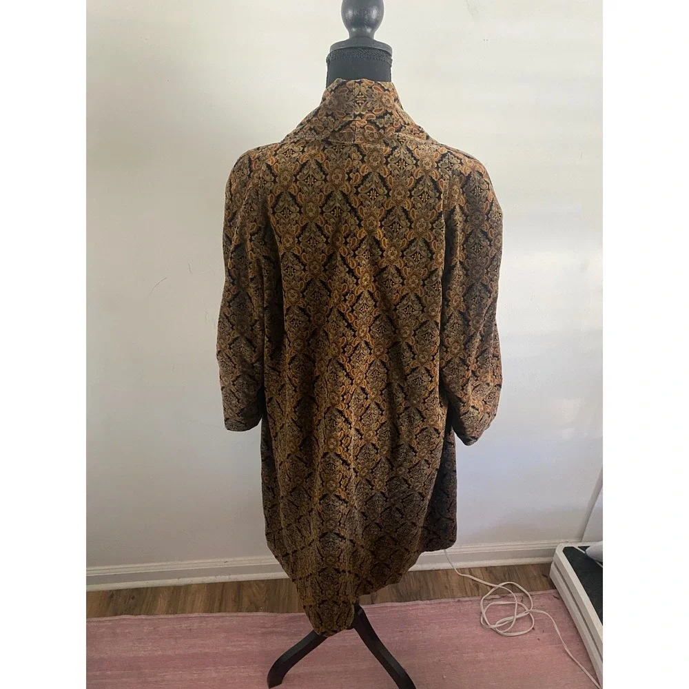 Vintage Velvet Burnout Paisley Kimono Jacket Womens Made‎ USA